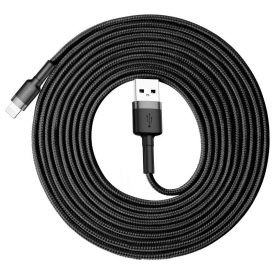 Baseus Cafule USB-A - Lightning Kábel - 3m 2A - Fekete-Szürke   Baseus Cafule USB-A - Lightning Kábel - 3m 2A - Fekete-Szürke
