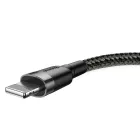 Baseus Cafule USB-A - Lightning Kábel - 3m 2A - Fekete-Szürke