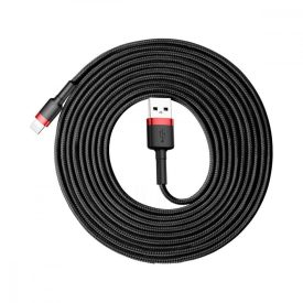 Baseus Cafule USB-A - Lightning Kábel - 3m 2A - Fekete-Piros   Baseus Cafule USB-A - Lightning Kábel - 3m 2A - Fekete-Piros