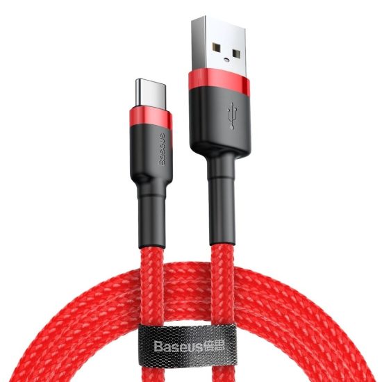 Baseus Cafule USB-A - USB-C Kábel - 3m 2A - Piros
