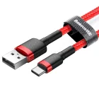 Baseus Cafule USB-A - USB-C Kábel - 3m 2A - Piros
