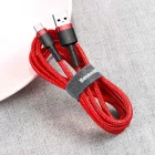 Baseus Cafule USB-A - USB-C Kábel - 3m 2A - Piros