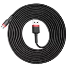 Baseus Cafule USB-A - Micro USB Kábel - 3m 2A - Fekete-Piros