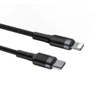 Baseus Cafule USB-C - Lightning Kábel - 1m 18W PD - Fekete-Szürke
