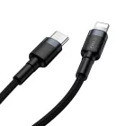 Baseus Cafule USB-C - Lightning Kábel - 1m 18W PD - Fekete-Szürke
