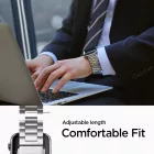 Apple Watch (42/44/45/49mm) Óraszíj - Spigen Modern Fit - Ezüst