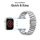 Apple Watch (42/44/45/49mm) Óraszíj - Spigen Modern Fit - Ezüst