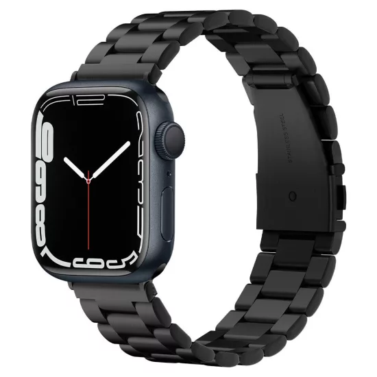 Apple Watch (42/44/45/49mm) Óraszíj - Spigen Modern Fit - Fekete