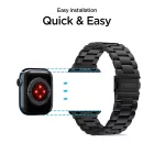 Apple Watch (42/44/45/49mm) Óraszíj - Spigen Modern Fit - Fekete