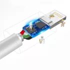 Dudao USB-A - Lightning - 1m 3A - Fehér