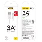 Dudao USB-A - Lightning - 1m 3A - Fehér