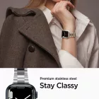 Apple Watch (38/40/41mm) Óraszíj - Spigen Modern Fit - Ezüst
