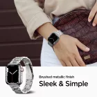 Apple Watch (38/40/41mm) Óraszíj - Spigen Modern Fit - Ezüst