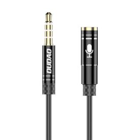 Dudao Audio Hosszabító Kábel - 4 pólusú - 3.5mm jack - 1m - Fekete   Dudao Audio Hosszabító Kábel - 4 pólusú - 3.5mm jack - 1m - Fekete