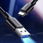 Ugreen US184 USB-A 3.0 - USB-C Kábel - 1m 3A - Fekete