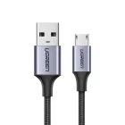 Ugreen USB-A - micro USB Kábel - 1m 2.4A - Szürke