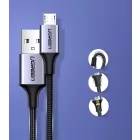 Ugreen USB-A - micro USB Kábel - 1m 2.4A - Szürke