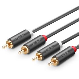 Ugreen AV104 Audio Kábel - RCA-RCA - 5m - Szürke Ugreen AV104 Audio Kábel - RCA-RCA - 5m - Szürke