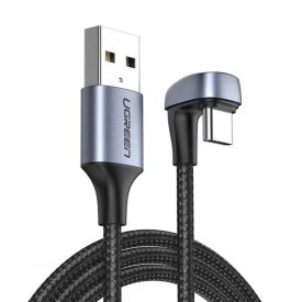 Ugreen USB-A - USB-C Derékszögű Gamer Kábel - 1m 3A 18W Ugreen USB-A - USB-C Derékszögű Gamer Kábel - 1m 3A 18W