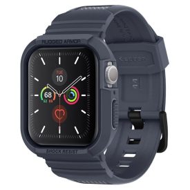   Apple Watch 44mm / 45mm Tok és Szíj - Spigen Rugged Armor Pro - Szürke