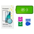 Huawei Y6p Kijelzővédő Üvegfólia - Wozinsky Full Cover Flexi Nano Glass - Fekete Kerettel