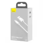 Baseus Simple Wisdom USB-A - Lightning Kábel - 1.5m 2.4A - Fehér - 2db