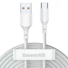 Baseus Simple Wisdom USB-A - USB-C Kábel - 1.5m 5A 40W - Fehér - 2db