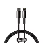 Baseus Tungsten Gold USB-C - Lightning Kábel - 1m 20W - Fekete