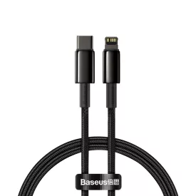   Baseus Tungsten Gold USB-C - Lightning Kábel - 1m 20W - Fekete