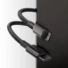 Baseus Tungsten Gold USB-C - Lightning Kábel - 1m 20W - Fekete