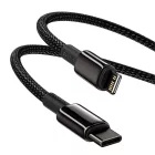Baseus Tungsten Gold USB-C - Lightning Kábel - 1m 20W - Fekete
