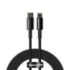 Baseus Tungsten Gold USB-C - Lightning Kábel - 2m 20W - Fekete