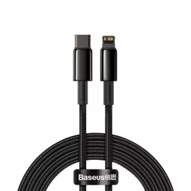   Baseus Tungsten Gold USB-C - Lightning Kábel - 2m 20W - Fekete