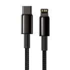 Baseus Tungsten Gold USB-C - Lightning Kábel - 2m 20W - Fekete
