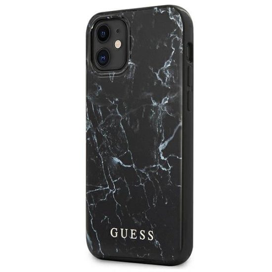 iPhone 12 mini Tok - Guess Marble - Fekete