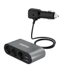 Dudao Autós Töltő 2xUSB + 3x Szivargyújtó Elosztó 3,4A - Fekete