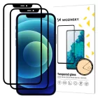 iPhone 12 Pro / iPhone 12 Kijelzővédő Üvegfólia - Wozinsky Full Glue Tempered Glass - Fekete x 2 db
