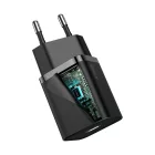 Baseus Super Si Hálózati Töltő 20W - USB-C + 1m USB-C-Lightning Kábel - Fekete