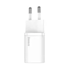 Baseus Super Si Hálózati Töltő 20W - USB-C + 1m USB-C-Lightning Kábel - Fehér