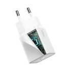 Baseus Super Si Hálózati Töltő 20W - USB-C + 1m USB-C-Lightning Kábel - Fehér