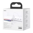 Baseus Super Si Hálózati Töltő 20W - USB-C + 1m USB-C-Lightning Kábel - Fehér