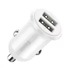 Baseus Autós Töltő Grain Pro - 2x USB-A - 4,8A - Fehér