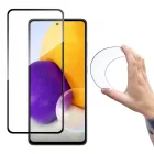 Samsung Galaxy A72 4G Kijelzővédő Üvegfólia - Wozinsky Full Cover Flexi Nano Glass - Fekete Kerettel