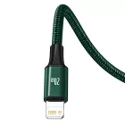 Baseus 3in1 Rapid USB-C - USB-C + micro + Lightning Kábel - 1.5m 3A - Zöld