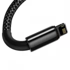 Baseus Tungsten Gold USB-A - Lightning Kábel - 2m 2.4A - Fekete