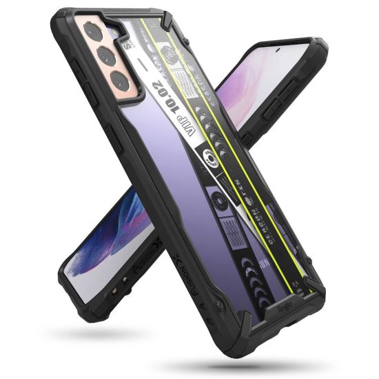 Samsung Galaxy S21+ Plus Tok - Ringke Fusion X Design - Ticket Band