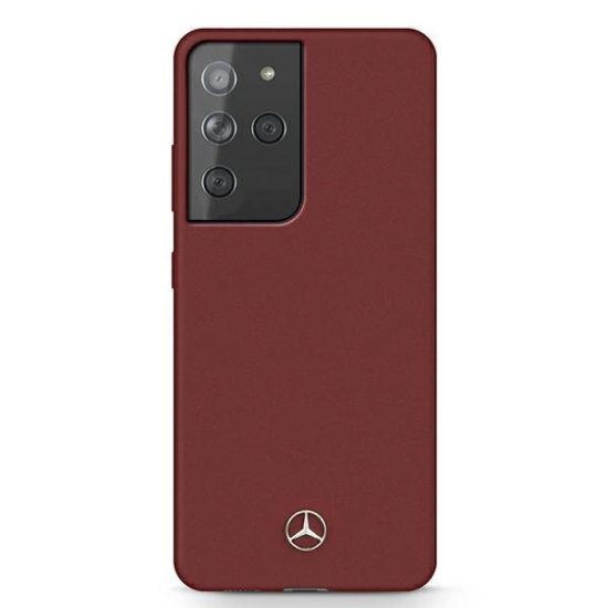 Samsung Galaxy S21 Ultra Tok - Mercedes Silicone Line - Piros