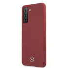 Samsung Galaxy S21+ Plus Tok - Mercedes Silicone Line - Piros