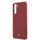 Samsung Galaxy S21+ Plus Tok - Mercedes Silicone Line - Piros