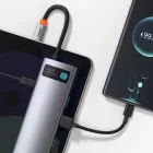 Baseus Metal Gleam Series 8in1 USB-C HUB - 3x USB 3.0 + HDMI + USB-C PD + RJ45 + SD